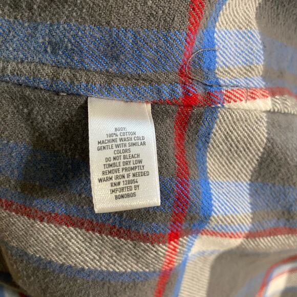 Bonobos Men’s Gray Plaid Slim Fit Long Sleeve Button Up Dress Shirt Size Small - Picture 5 of 7